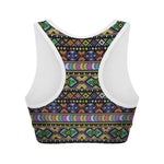 Colorful Native Navajo Tribal Print Women's Sports Bra