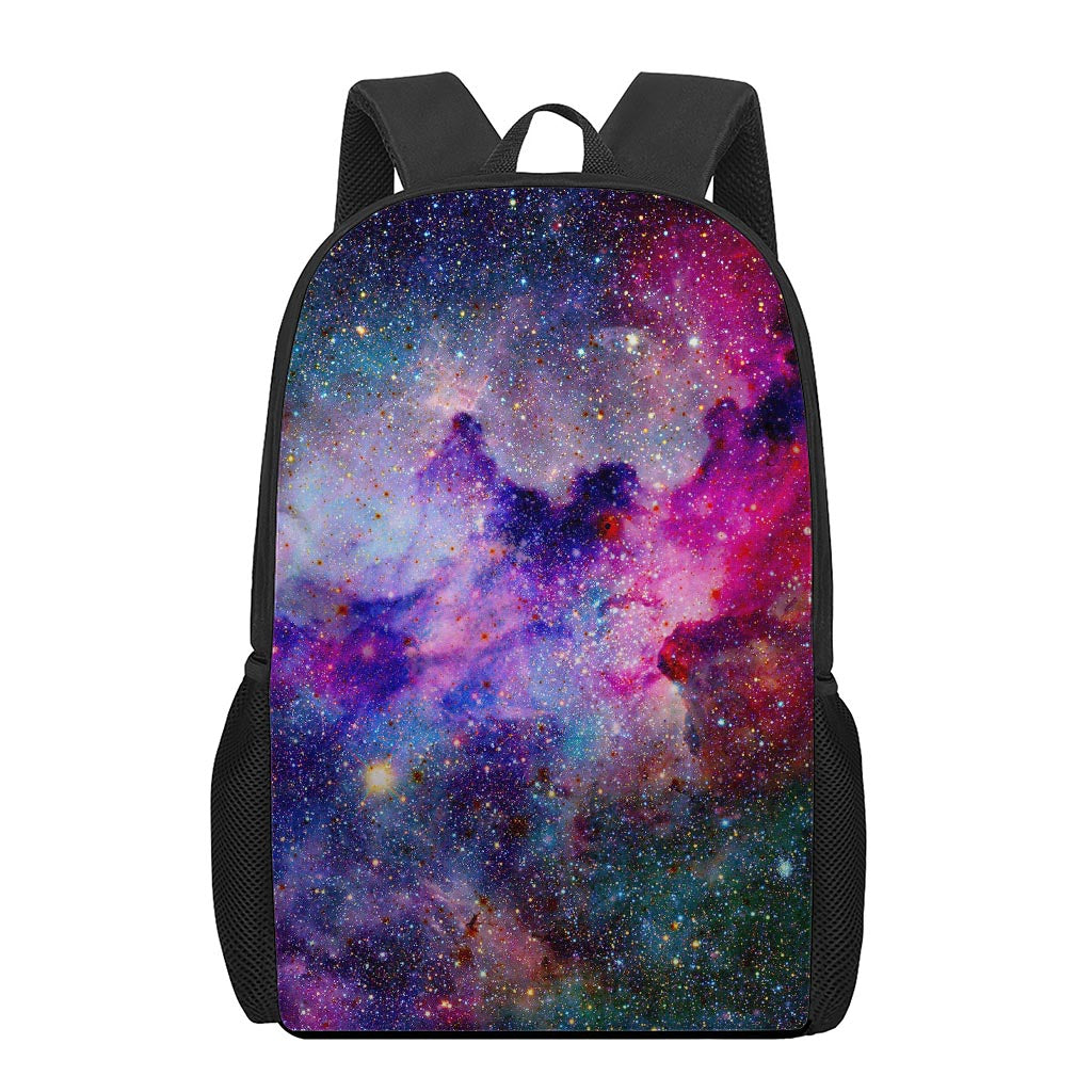 Colorful Nebula Galaxy Space Print 17 Inch Backpack