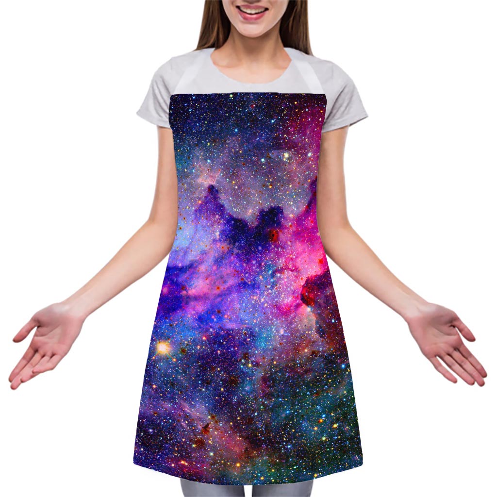 Colorful Nebula Galaxy Space Print Adjustable Apron