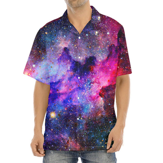 Colorful Nebula Galaxy Space Print Aloha Shirt