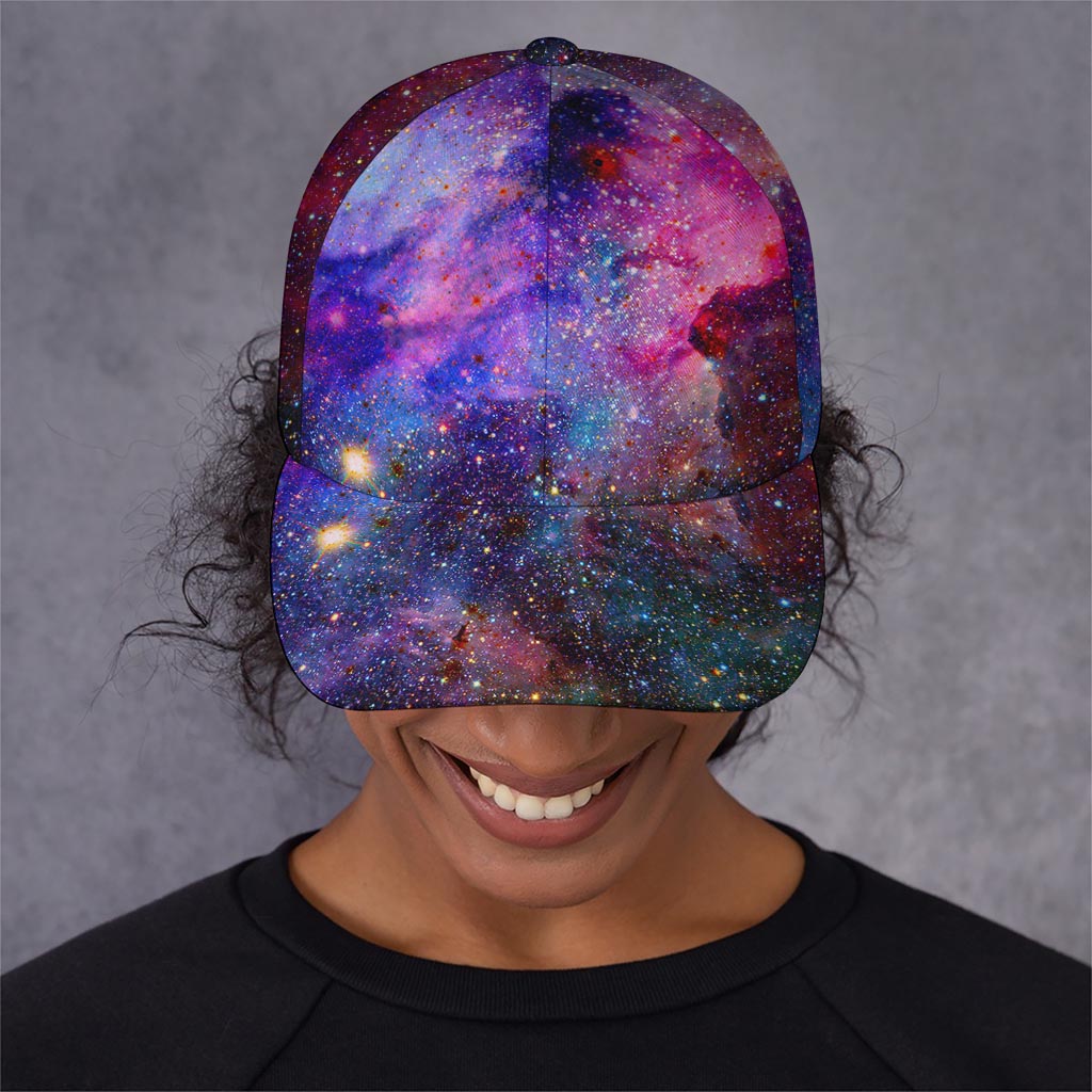 Colorful Nebula Galaxy Space Print Baseball Cap