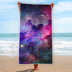 Colorful Nebula Galaxy Space Print Beach Towel