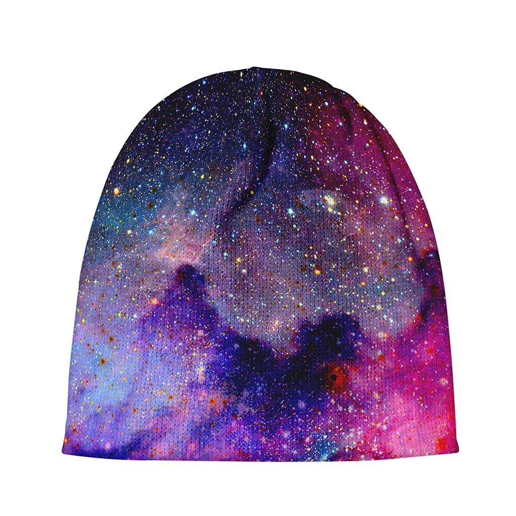 Colorful Nebula Galaxy Space Print Beanie