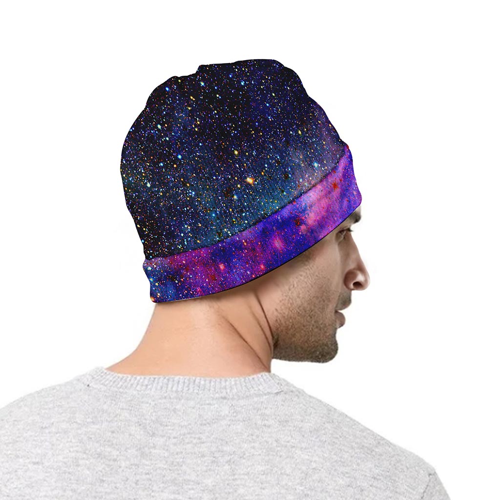 Colorful Nebula Galaxy Space Print Beanie