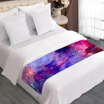 Colorful Nebula Galaxy Space Print Bed Runner