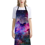 Colorful Nebula Galaxy Space Print Bib Apron With Pocket