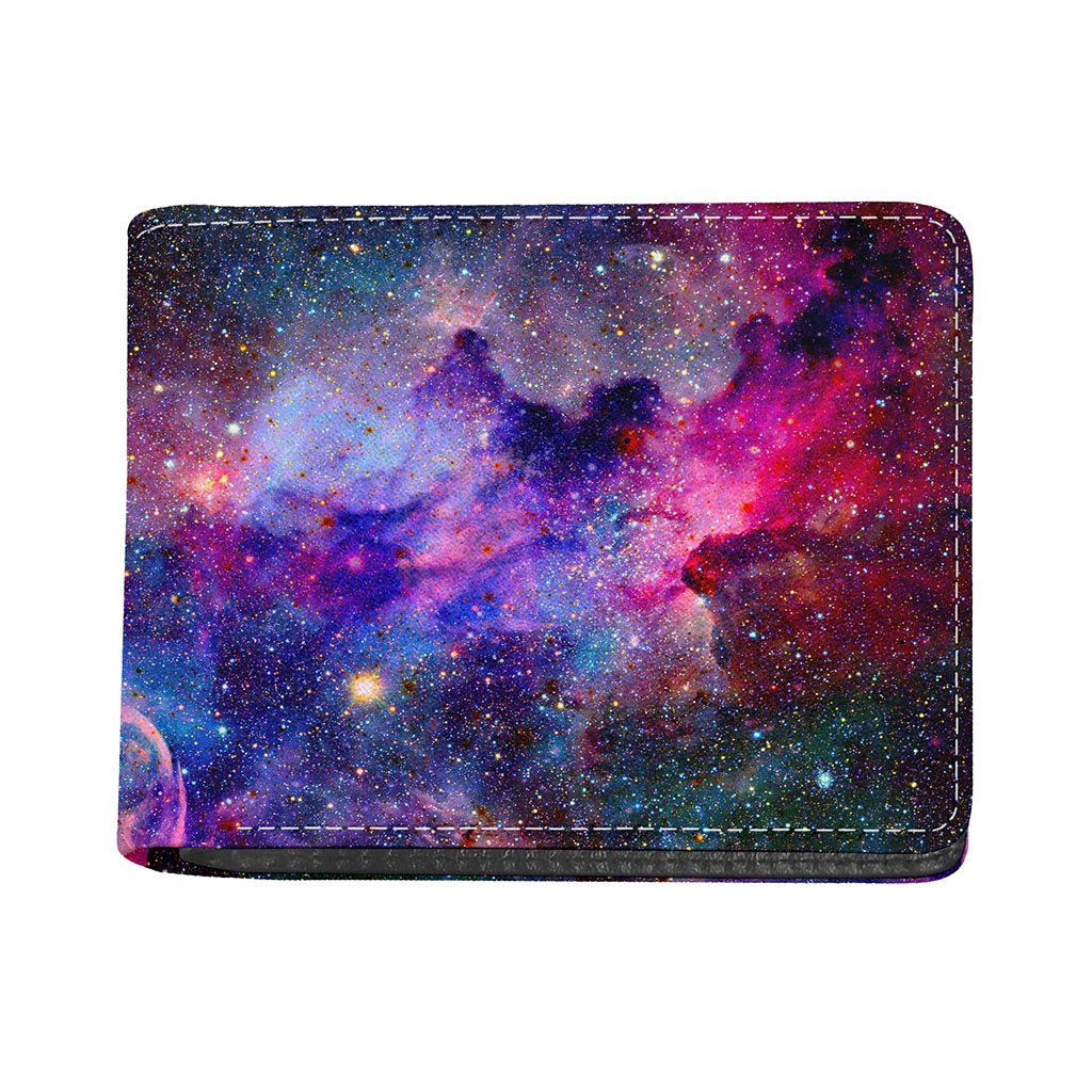 Colorful Nebula Galaxy Space Print Bifold Wallet