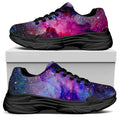 Colorful Nebula Galaxy Space Print Black Chunky Shoes