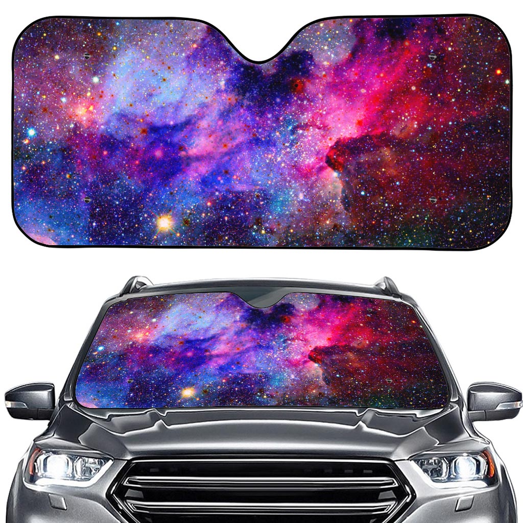 Colorful Nebula Galaxy Space Print Car Windshield Sun Shade