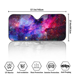 Colorful Nebula Galaxy Space Print Car Windshield Sun Shade