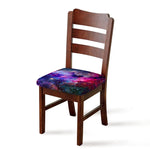 Colorful Nebula Galaxy Space Print Chair Cushion Cover
