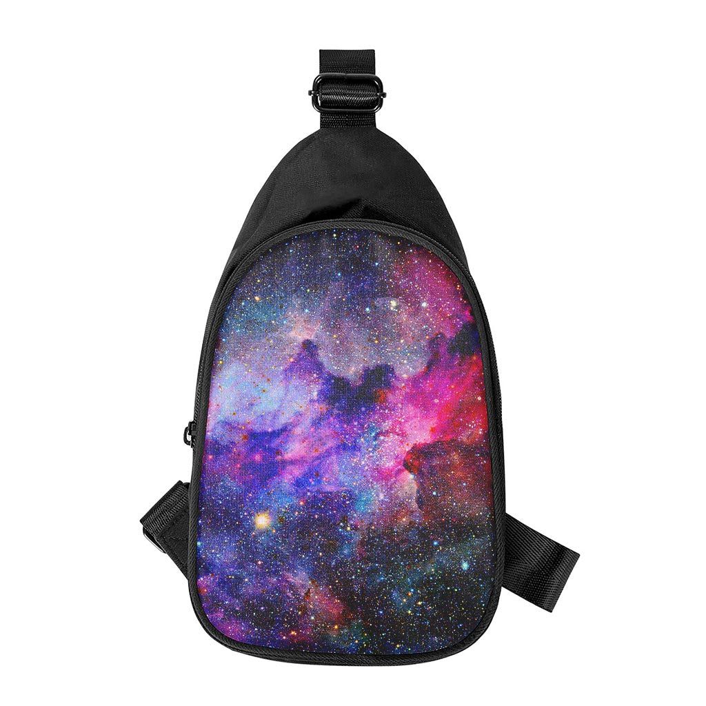 Colorful Nebula Galaxy Space Print Chest Bag