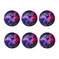 Colorful Nebula Galaxy Space Print Coaster Set
