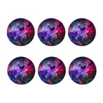 Colorful Nebula Galaxy Space Print Coaster Set