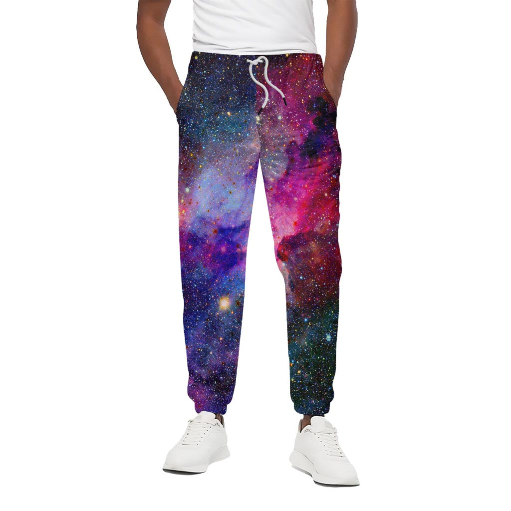 Colorful Nebula Galaxy Space Print Cotton Pants