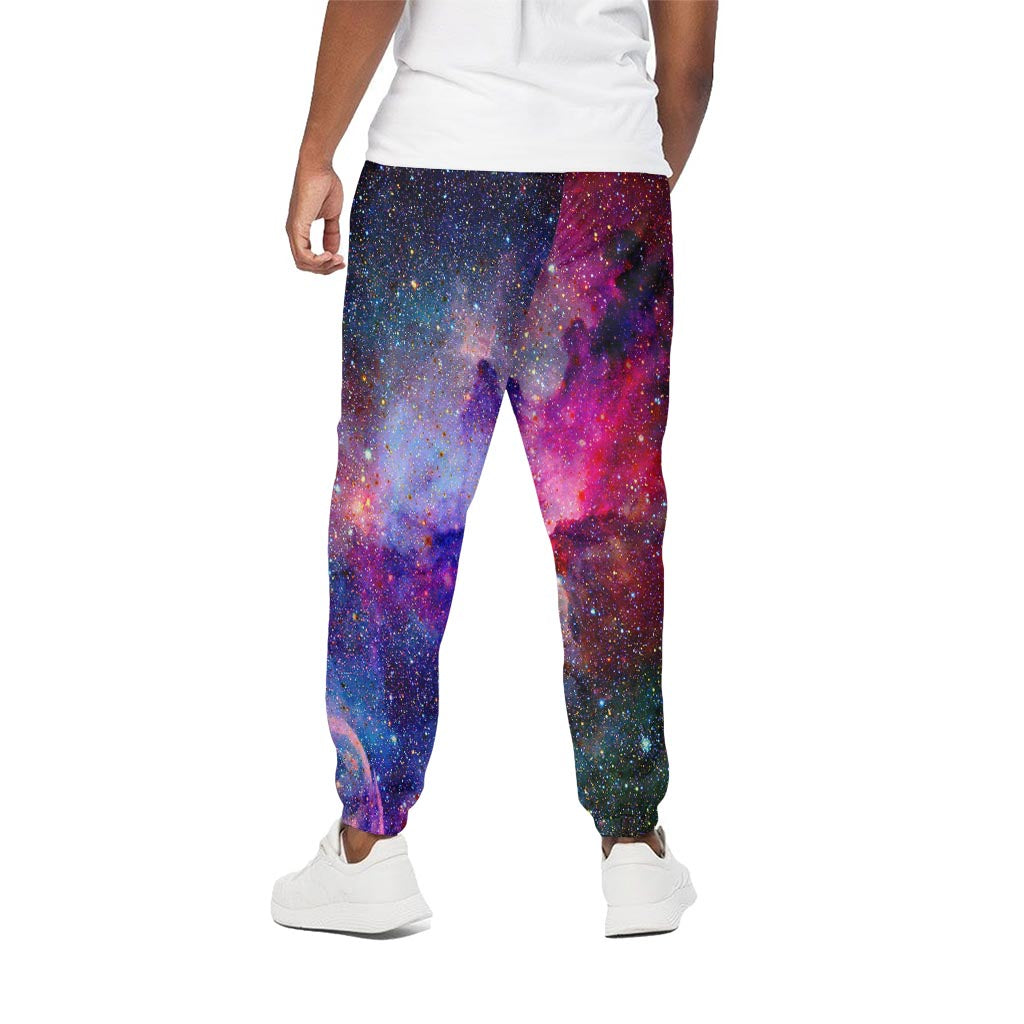 Colorful Nebula Galaxy Space Print Cotton Pants