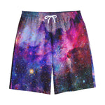 Colorful Nebula Galaxy Space Print Cotton Shorts