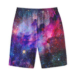 Colorful Nebula Galaxy Space Print Cotton Shorts
