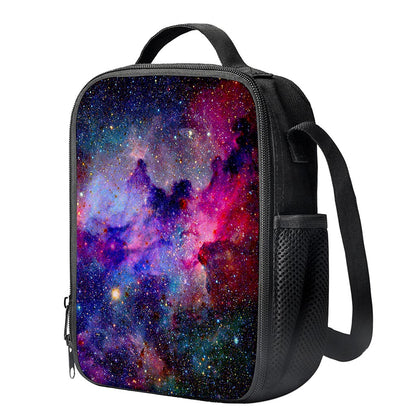 Colorful Nebula Galaxy Space Print Crossbody Lunch Bag