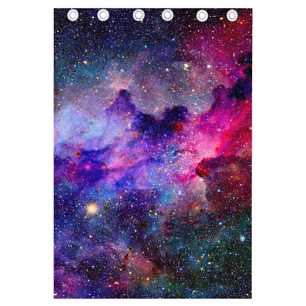 Colorful Nebula Galaxy Space Print Curtain
