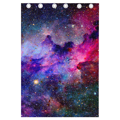 Colorful Nebula Galaxy Space Print Curtain
