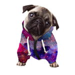 Colorful Nebula Galaxy Space Print Dog Zip Up Hoodie