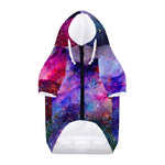 Colorful Nebula Galaxy Space Print Dog Zip Up Hoodie