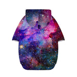 Colorful Nebula Galaxy Space Print Dog Zip Up Hoodie