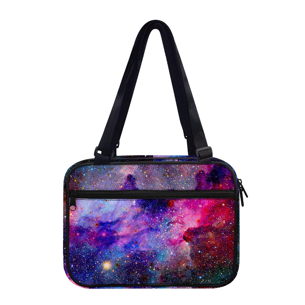 Colorful Nebula Galaxy Space Print Double Strap Bible Bag