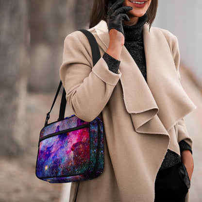Colorful Nebula Galaxy Space Print Double Strap Bible Bag