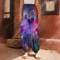 Colorful Nebula Galaxy Space Print Harem Pants