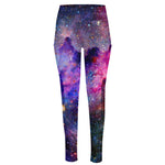 Colorful Nebula Galaxy Space Print High-Waisted Pocket Leggings