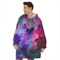 Colorful Nebula Galaxy Space Print Hoodie Blanket