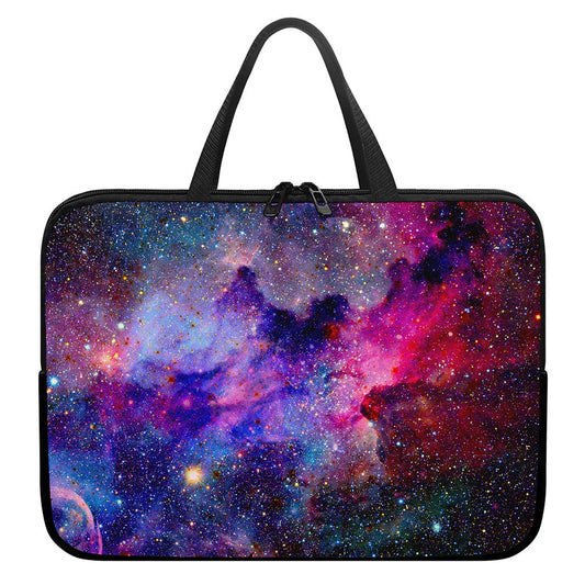 Colorful Nebula Galaxy Space Print Laptop Sleeve With Handle