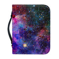 Colorful Nebula Galaxy Space Print Leather Bible Cover