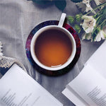 Colorful Nebula Galaxy Space Print Leather Coaster Set