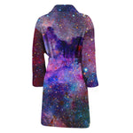 Colorful Nebula Galaxy Space Print Men's Bathrobe