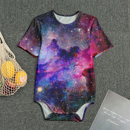 Colorful Nebula Galaxy Space Print Men's Bodysuit