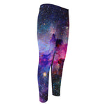 Colorful Nebula Galaxy Space Print Men's Compression Pants