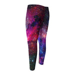 Colorful Nebula Galaxy Space Print Men's Compression Pants