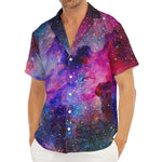 Colorful Nebula Galaxy Space Print Men's Deep V-Neck Shirt