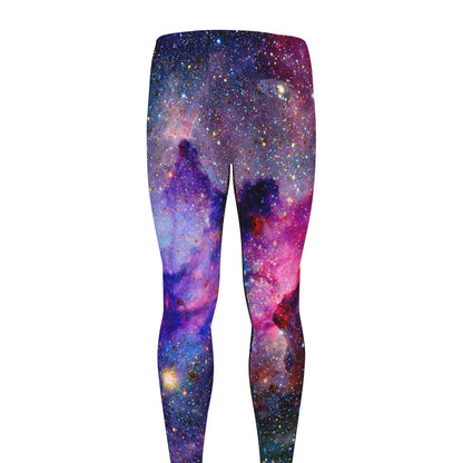 Colorful Nebula Galaxy Space Print Men's leggings