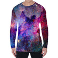 Colorful Nebula Galaxy Space Print Men's Long Sleeve T-Shirt