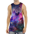 Colorful Nebula Galaxy Space Print Men's Muscle Tank Top