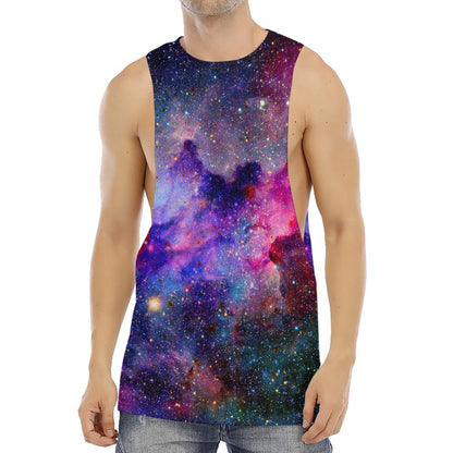 Colorful Nebula Galaxy Space Print Men's Muscle Tank Top