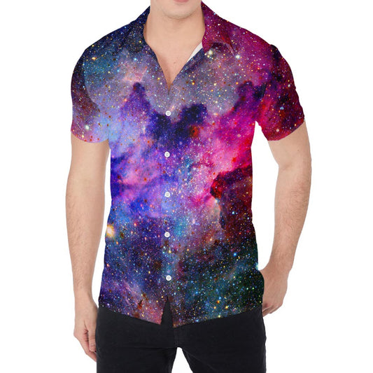 Colorful Nebula Galaxy Space Print Men's Shirt