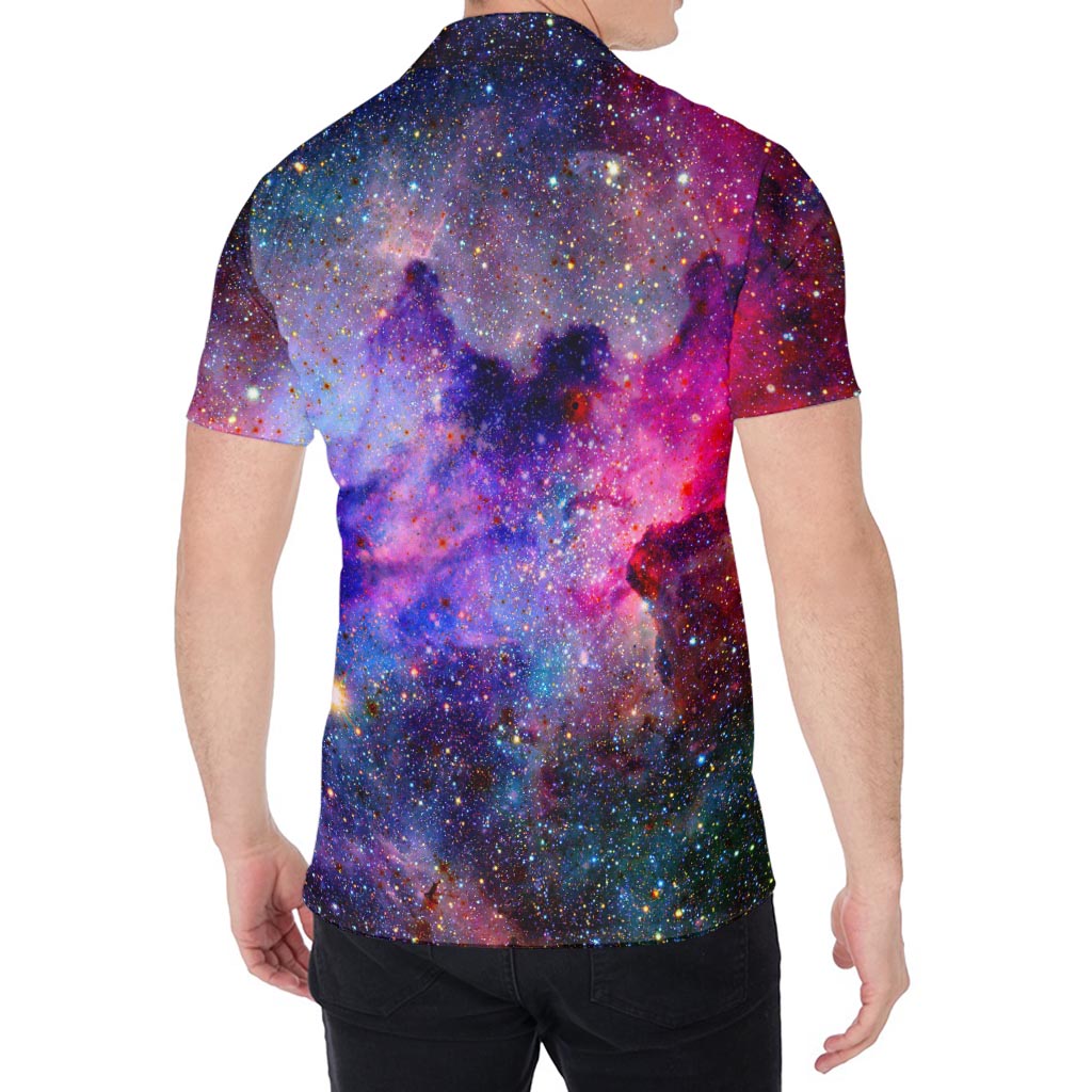 Colorful Nebula Galaxy Space Print Men's Shirt
