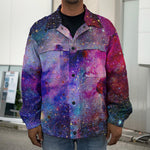 Colorful Nebula Galaxy Space Print Men's Shirt Jacket