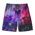 Colorful Nebula Galaxy Space Print Men's Swim Trunks