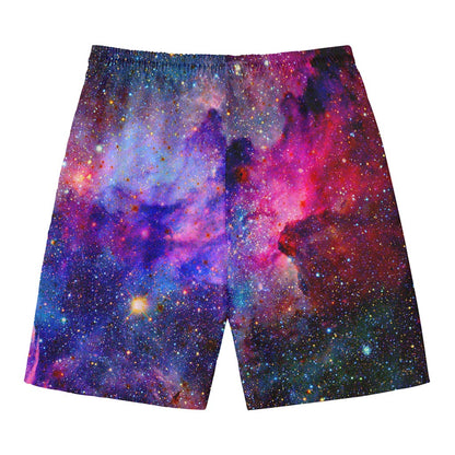 Colorful Nebula Galaxy Space Print Men's Swim Trunks